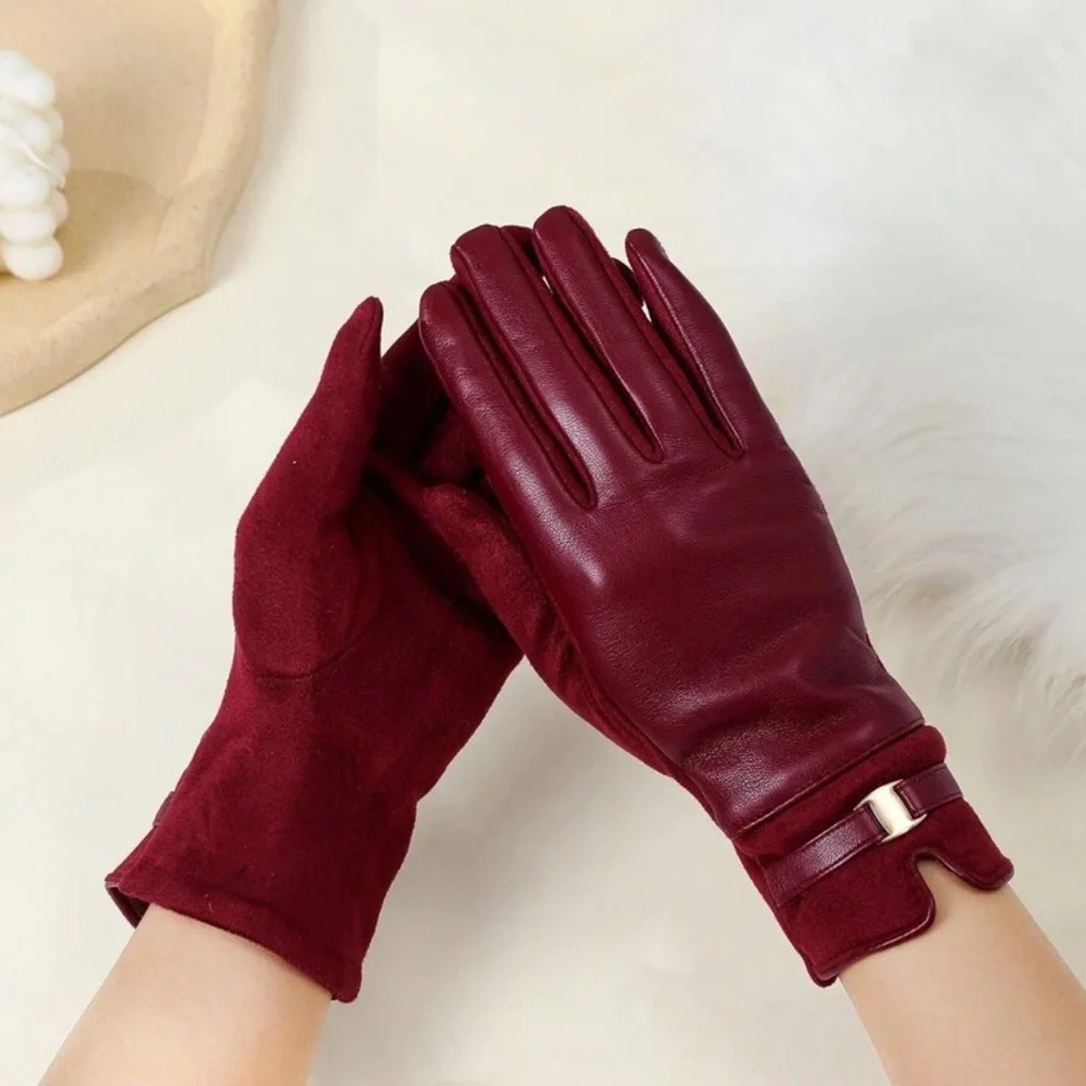 1pair Women's Burgundy Solid Color Casual Elegant Polyester